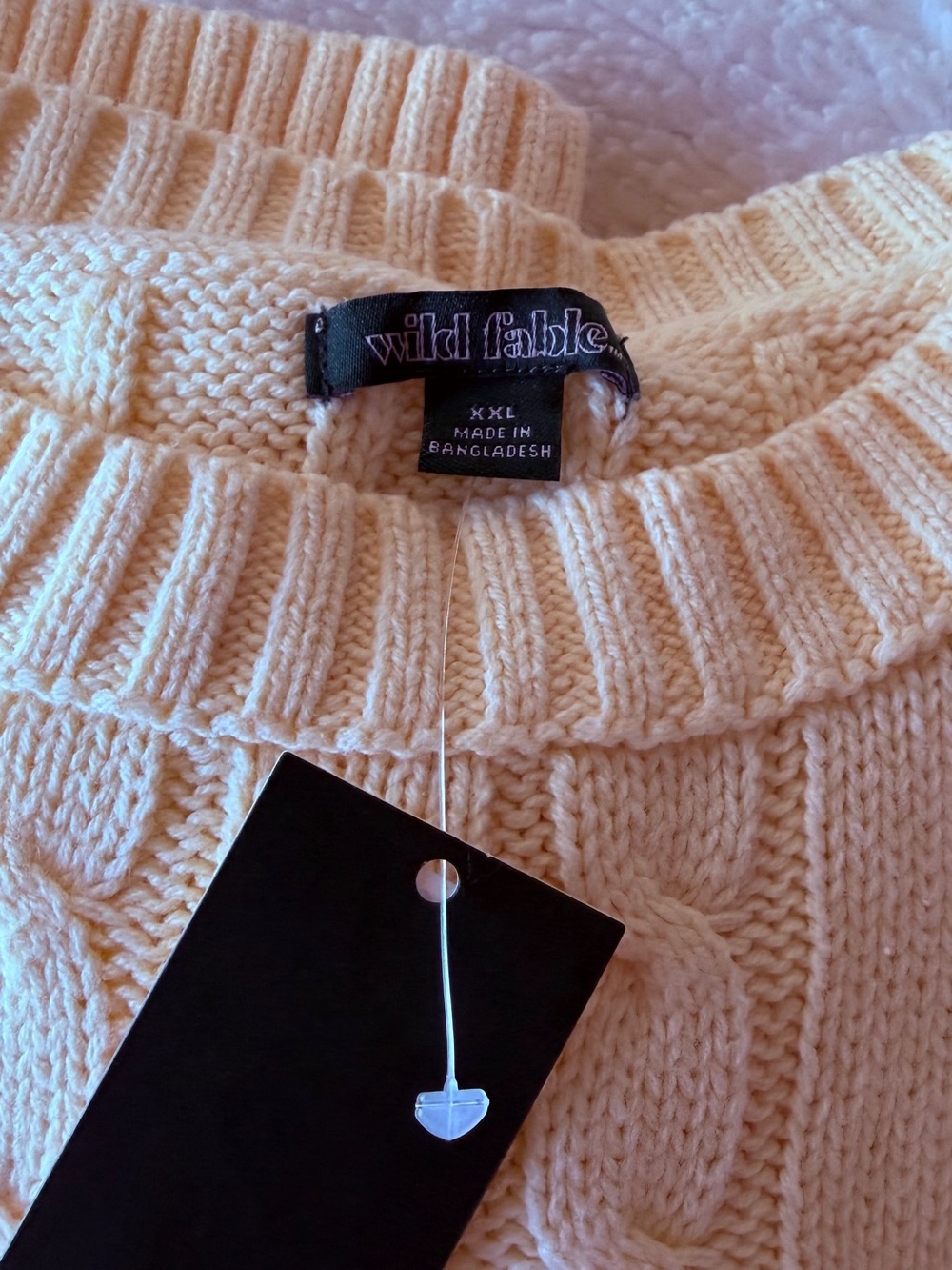 wild fable Yellow/Pid Cable Knit Crewneck Sweater - Picture 2 of 7